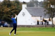 ST ANDREWS, SCOTLAND - OCTOBER 05: Peter Uihlein of the United States plays his second shot on the second hole during Day One of the Alfred Dunhill Links Championship at the Old Course St. Andrews (Image via Getty)